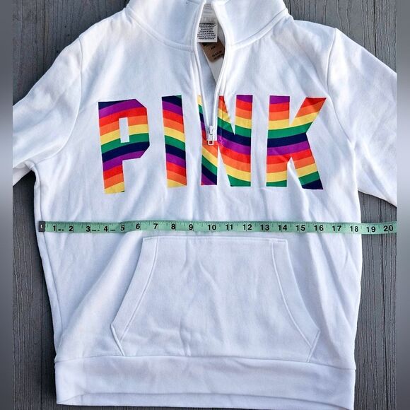 Victoria's Secret PINK rare pride everyday campus quarter zip & jogger set NEW - Picture 7 of 16